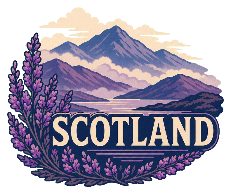 Preview for Scotland Heather Retro Sticker