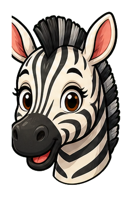 Preview for Zebra Head Sticker