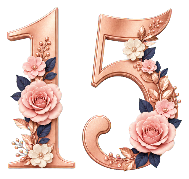 Preview for Floral 15 Quinceañera Sticker