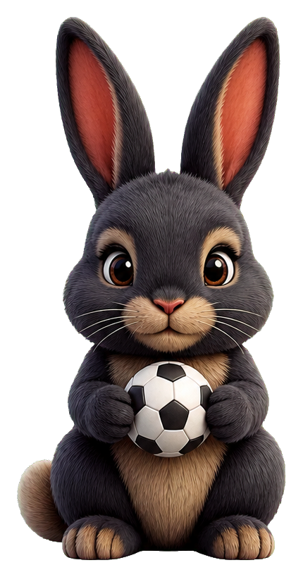 Preview for Soccer Bunny Sticker For Creative Designs