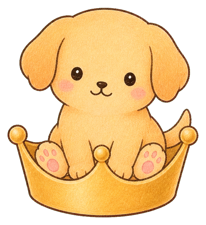 Preview for Puppy With Crown Sticker
