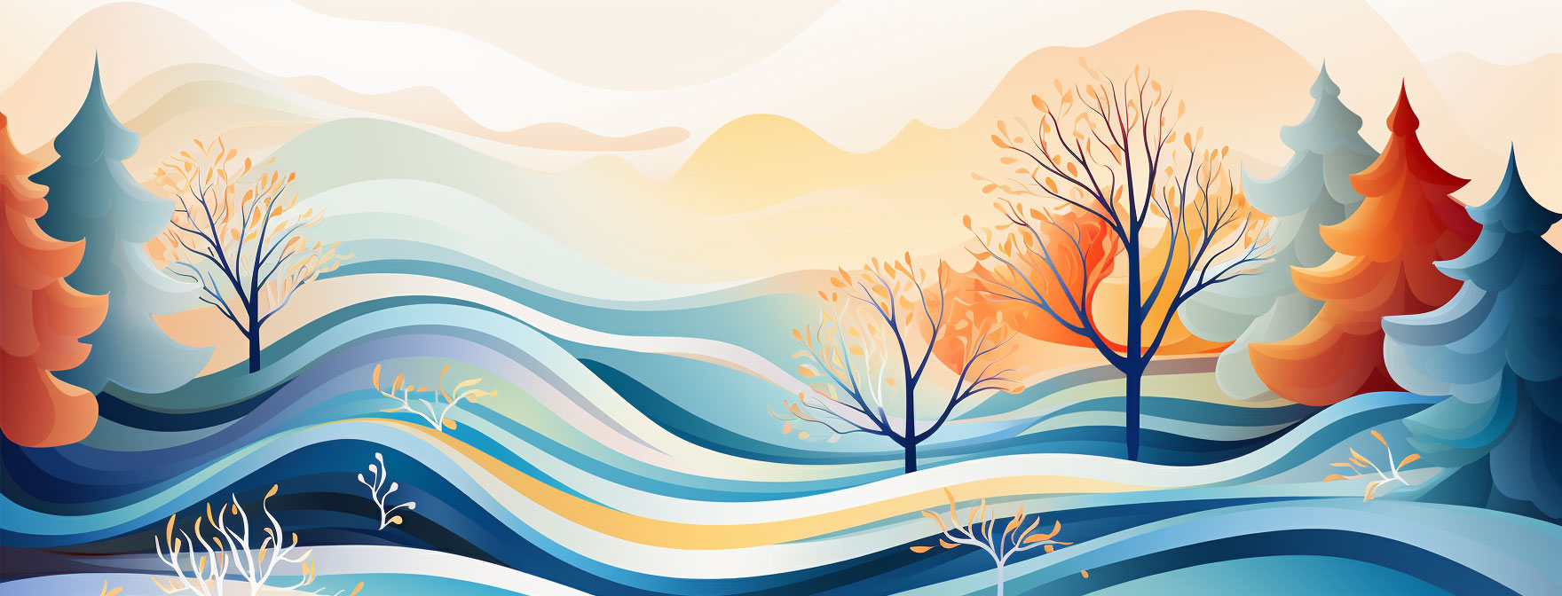 Preview for Stylized-winter-landscape-art-christmas-cover-background-41b6f