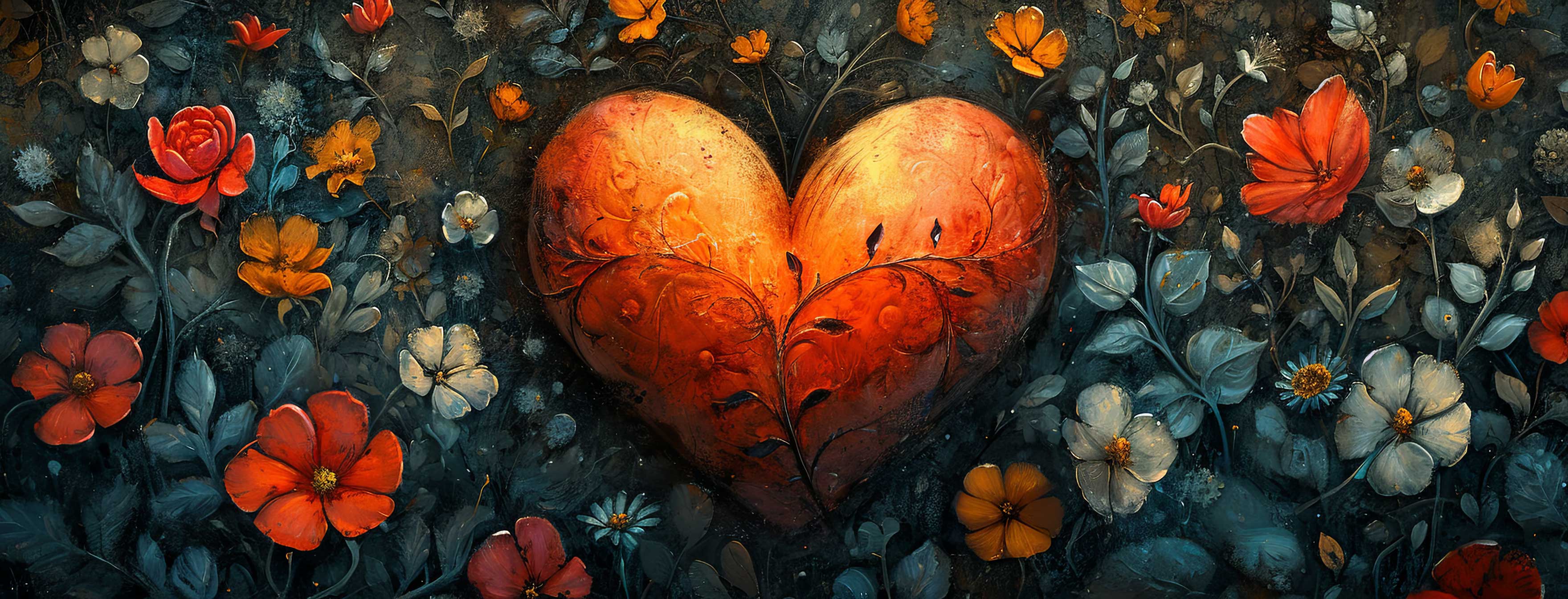 Preview for Heart-among-flowers-heart-cover-background-0036c