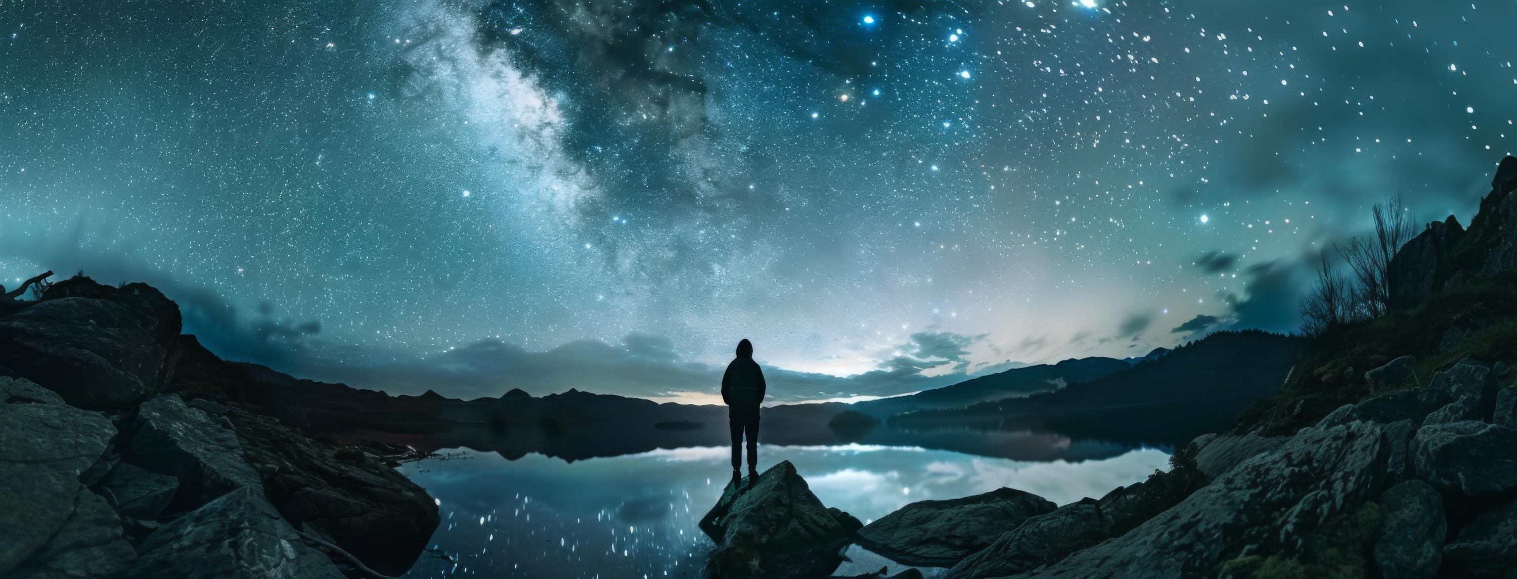 Preview for Contemplative-night-sky-lake-astrophotography-cover-background-2f680