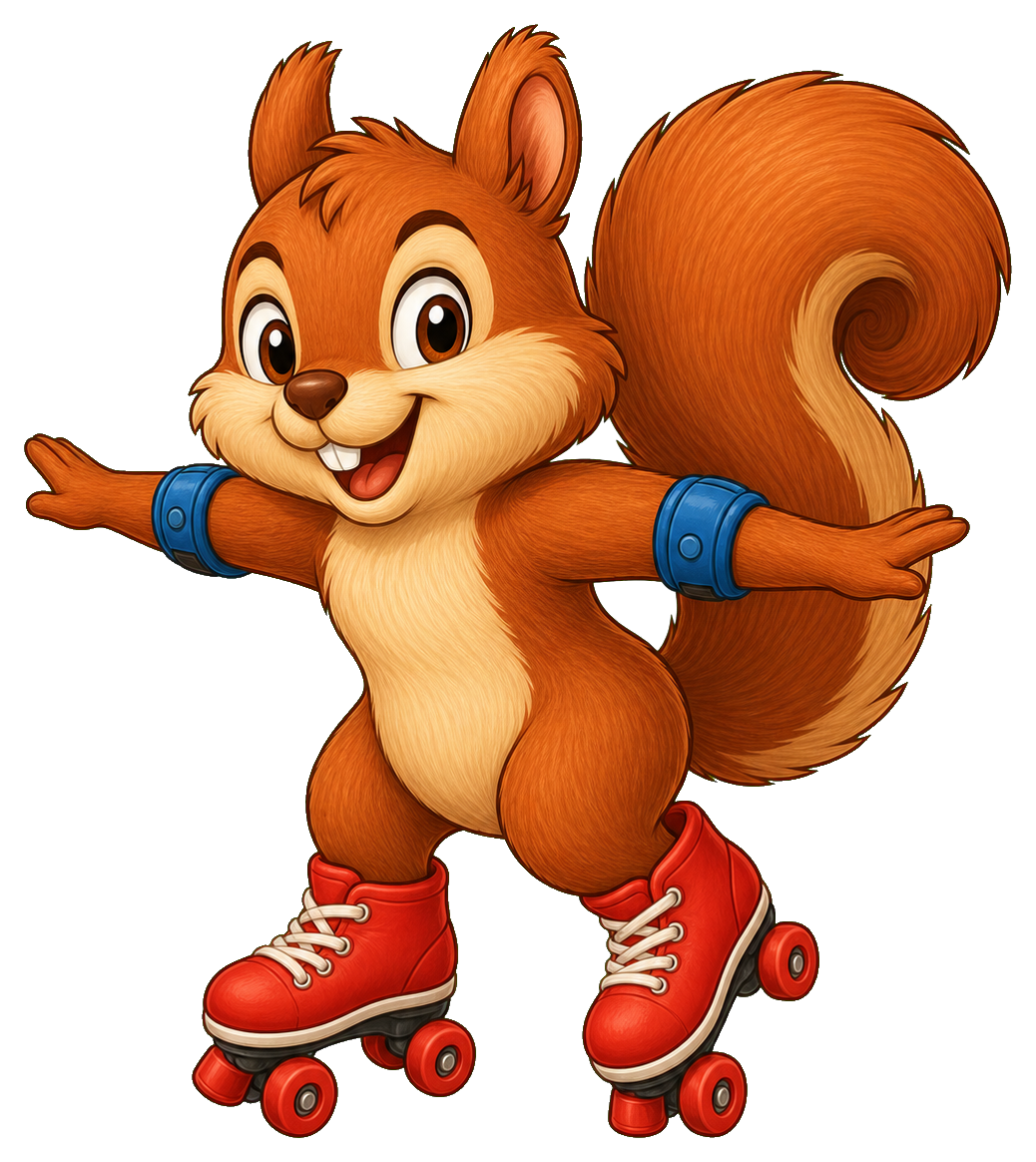 Preview for Roller Skater Squirrel Sticker