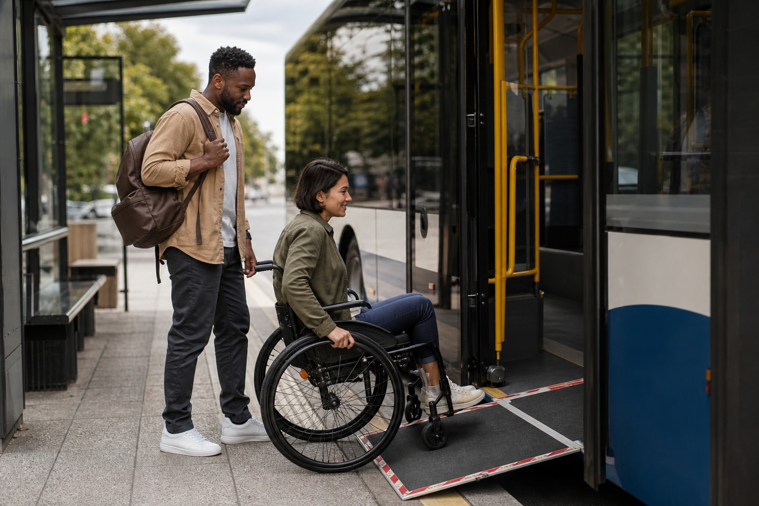 Preview for Accessible Bus Stop Background For Transit Designs