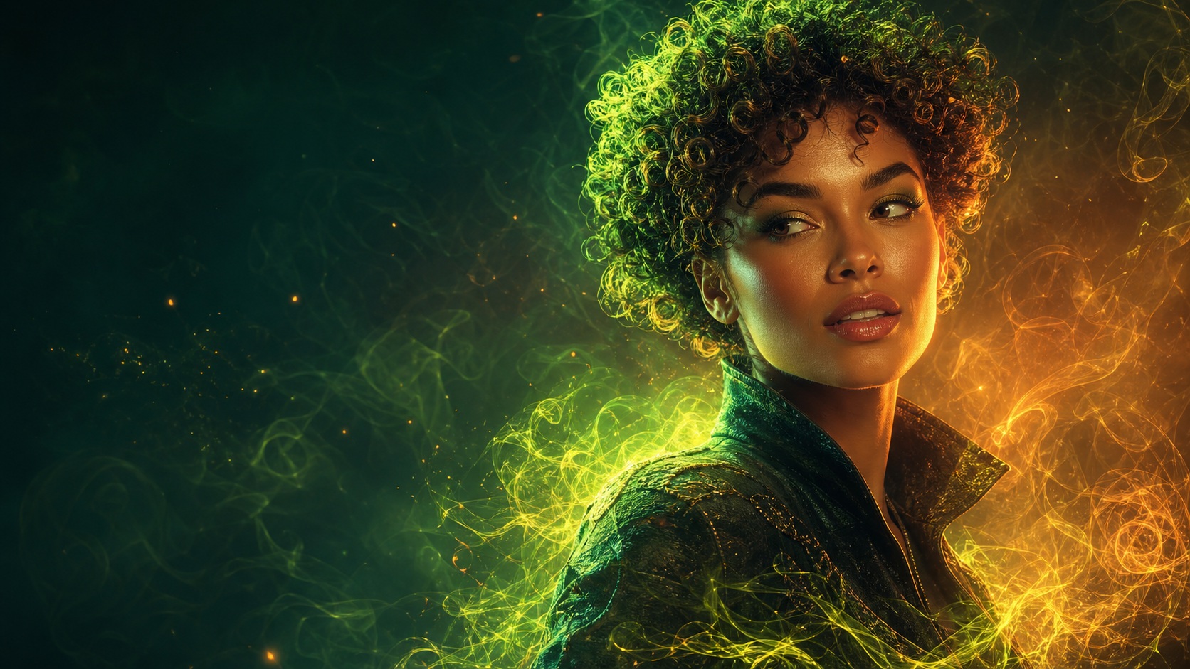 Preview for Lime Neon Portrait Background