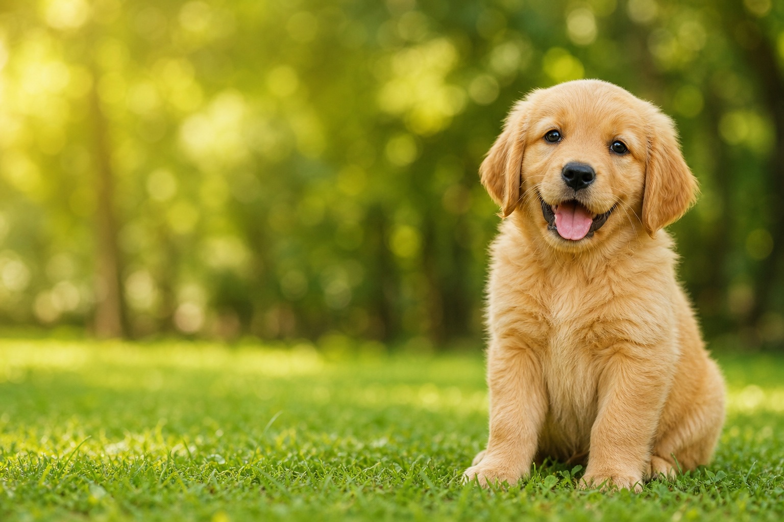 Preview for Golden Retriever Puppy Park Background