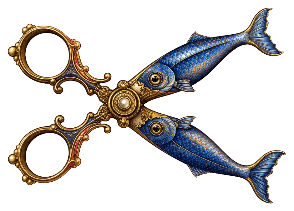 Preview for Scissors Fish Surreal Sticker
