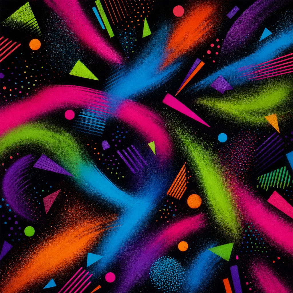 Preview for Blacklight Contrast Retro Background