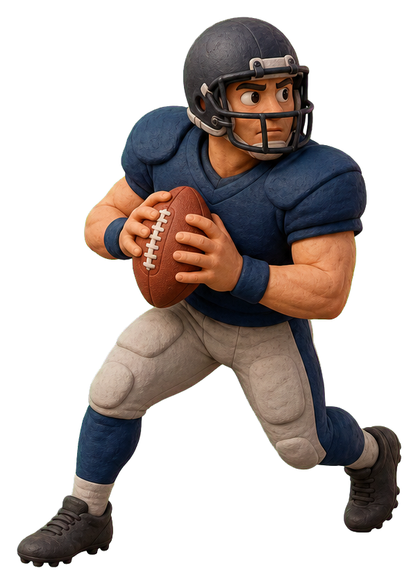Preview for Clay Football Player Sticker For Sports Designs