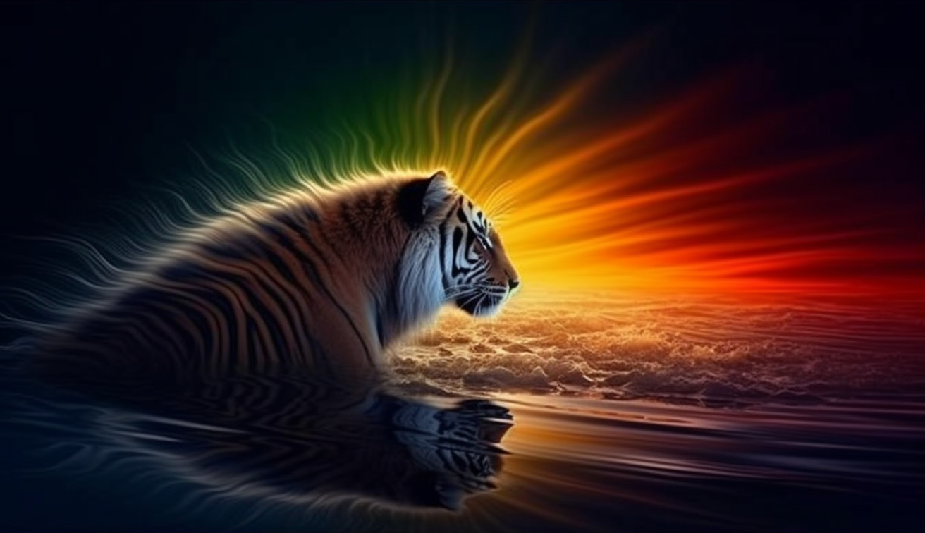 Preview for Tiger-at-sunset-ai-images-background-e76b2