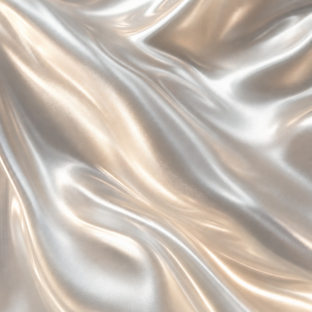 Abstract pearl metallic surface with soft flowing highlights and reflective folds