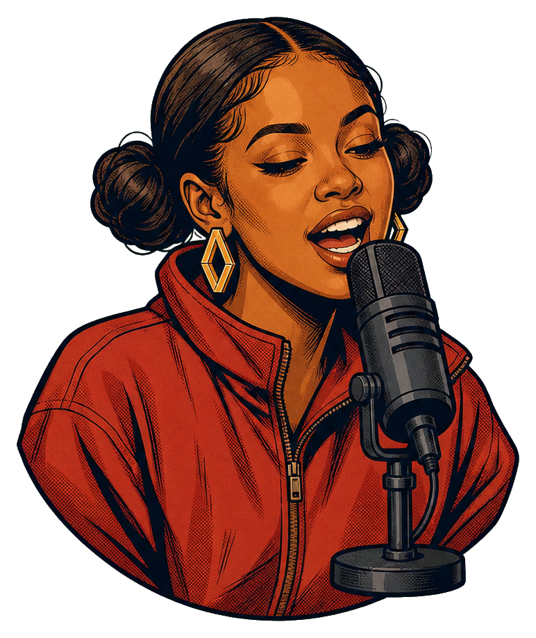 Preview for Gold Double Buns Studio Mic Sticker