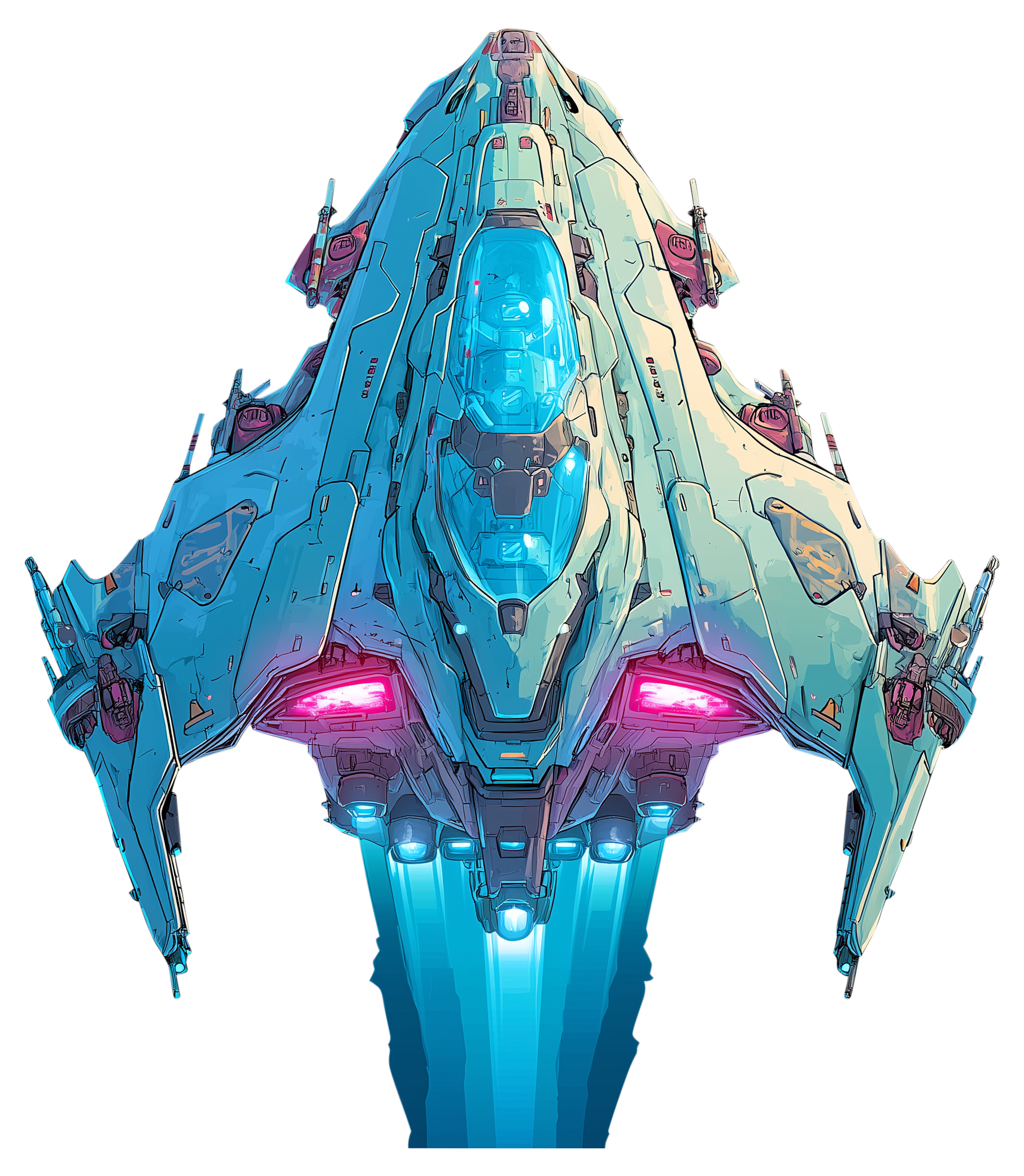 Preview for Futuristic-spacecraft-design-spaceship-sticker-92438