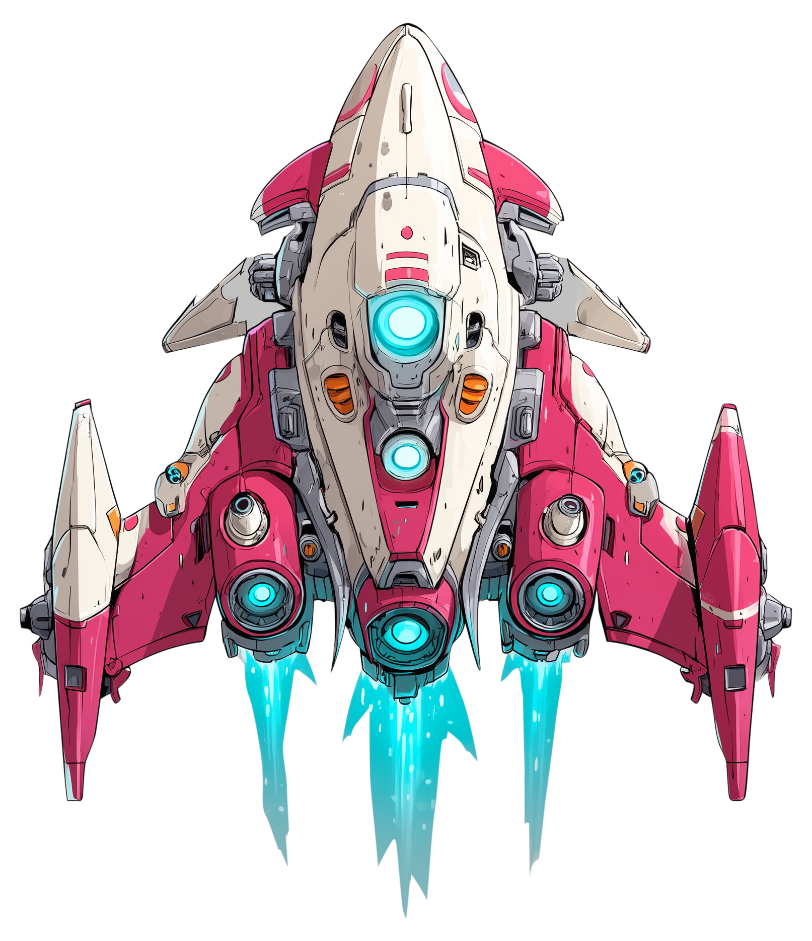 Preview for Futuristic-spaceship-design-sticker-a50e6