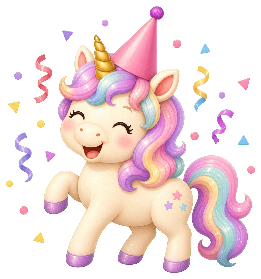 Preview for Cute Unicorn Party Sticker