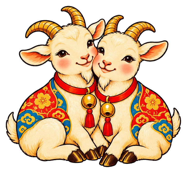 Preview for Lunar New Year Lucky Goat Pair