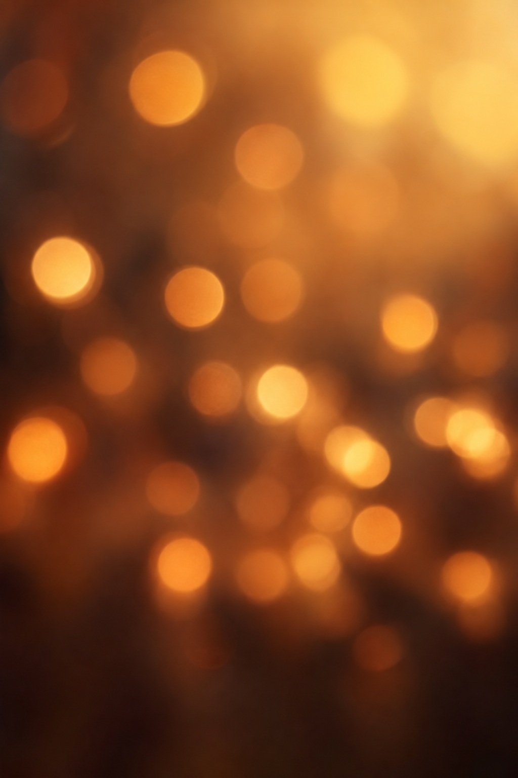 Soft amber bokeh lights with warm blurred glow on a dark background