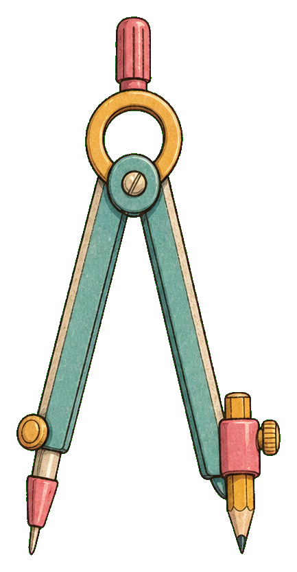 Preview for Drawing Compass Sticker For Creative Designs