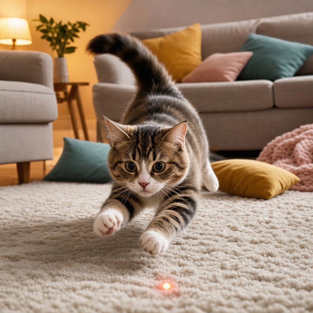 Preview for Cat And Laser Dot Living Room Background