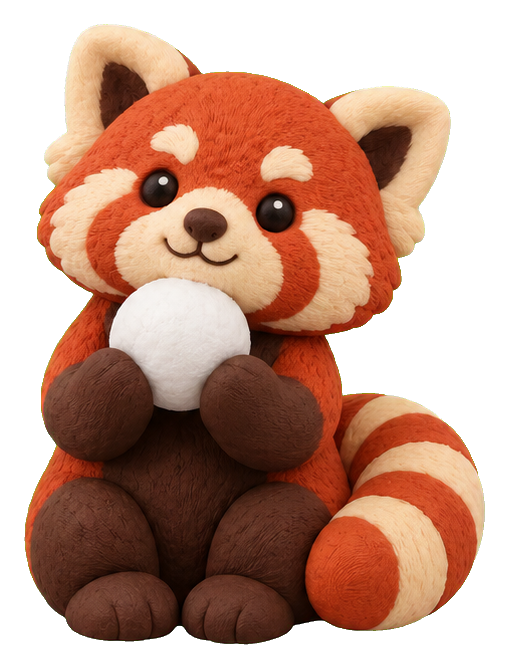 Preview for Clay Red Panda Snowball Fun