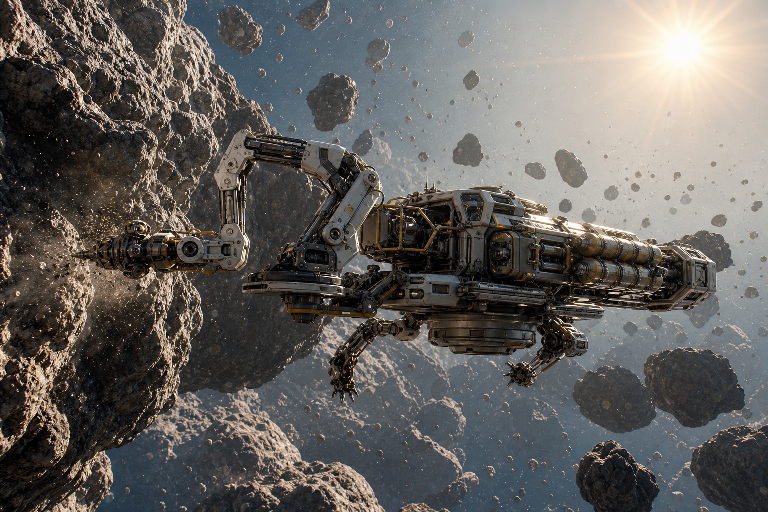 Preview for Asteroid Miner Sunlit Stock Background