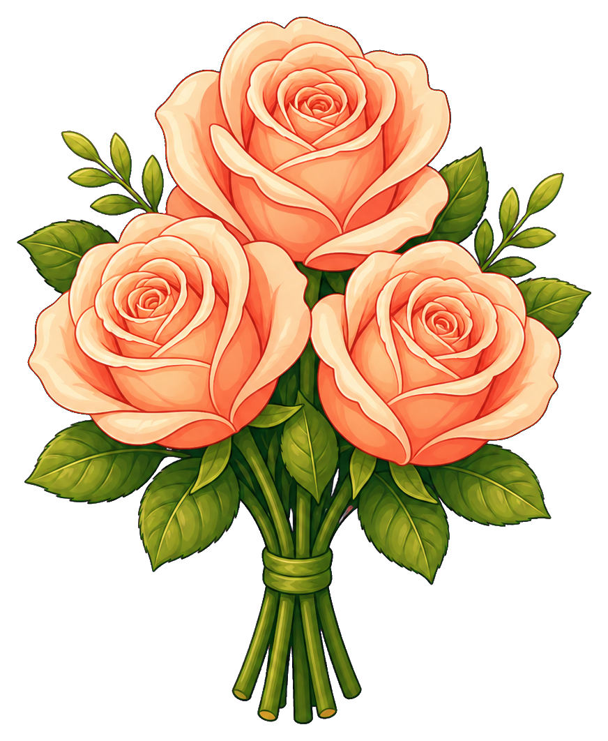 Preview for Blush Rose Bouquet Sticker