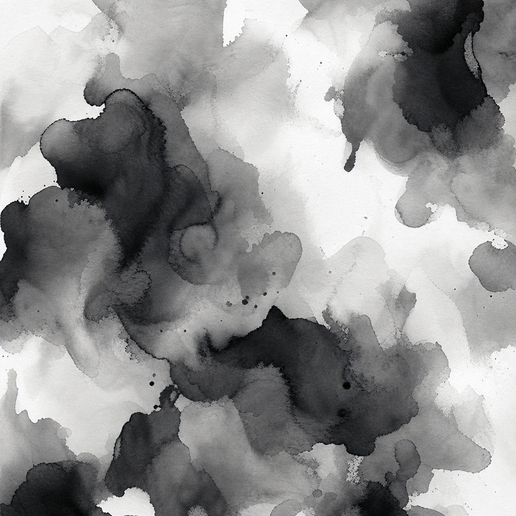 Preview for Monochrome Ink Wash Abstract Background