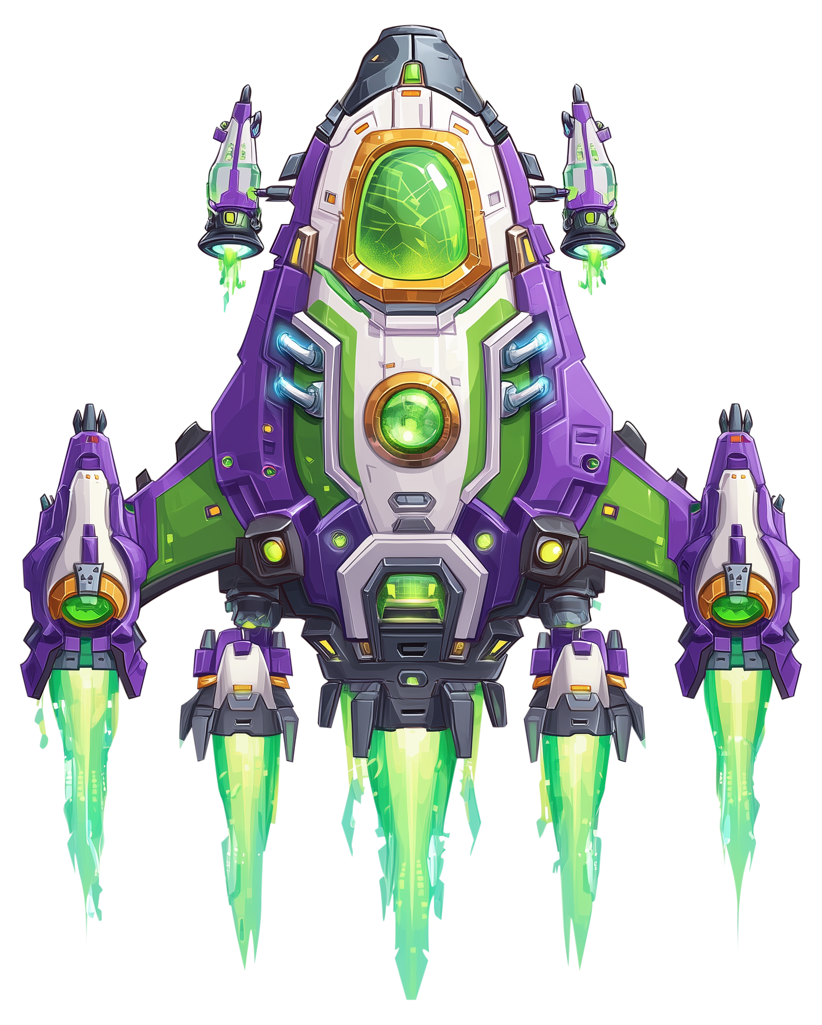 Preview for Futuristic-spacecraft-design-spaceship-sticker-cf596