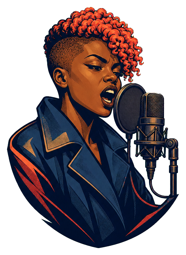 Preview for Coral Side Shave Hip Hop Singer Sticker