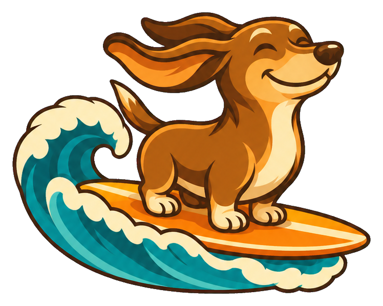 Preview for Happy Surfing Dog