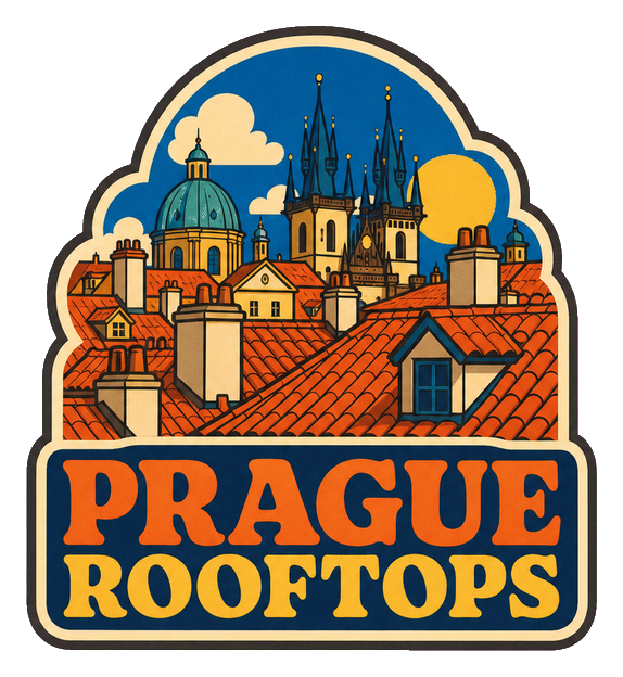 Preview for Prague Rooftops Retro Sticker