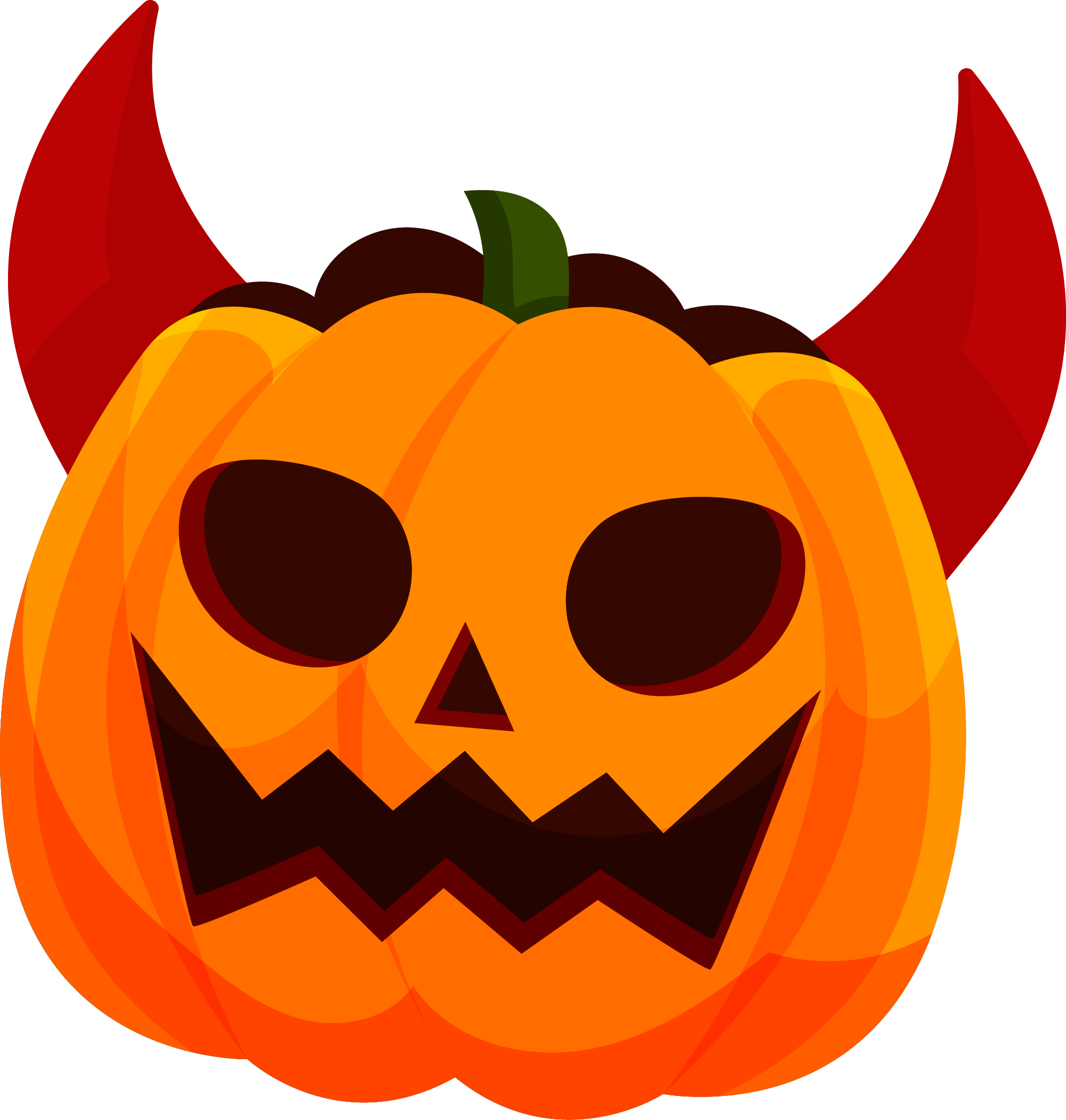Preview for Halloween-jack-o-lantern-devil-horns-pumpkins-sticker-508df