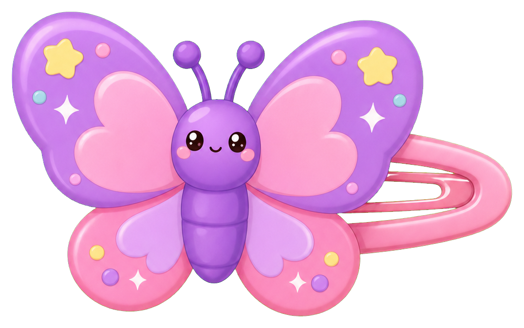 Preview for Butterfly Hairclip Sticker For Cute Designs