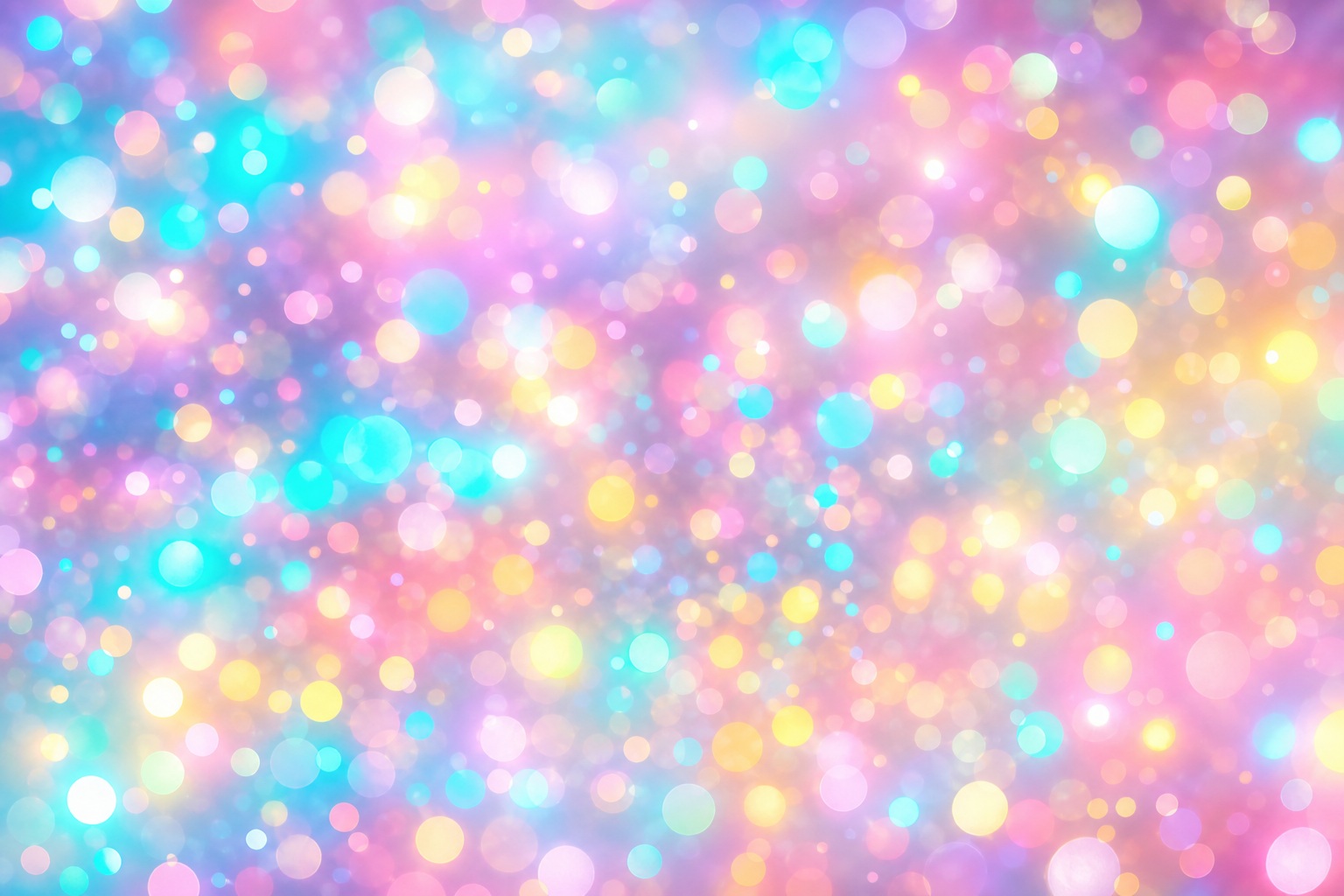 Soft pastel circles of bokeh light scattered across a festive background