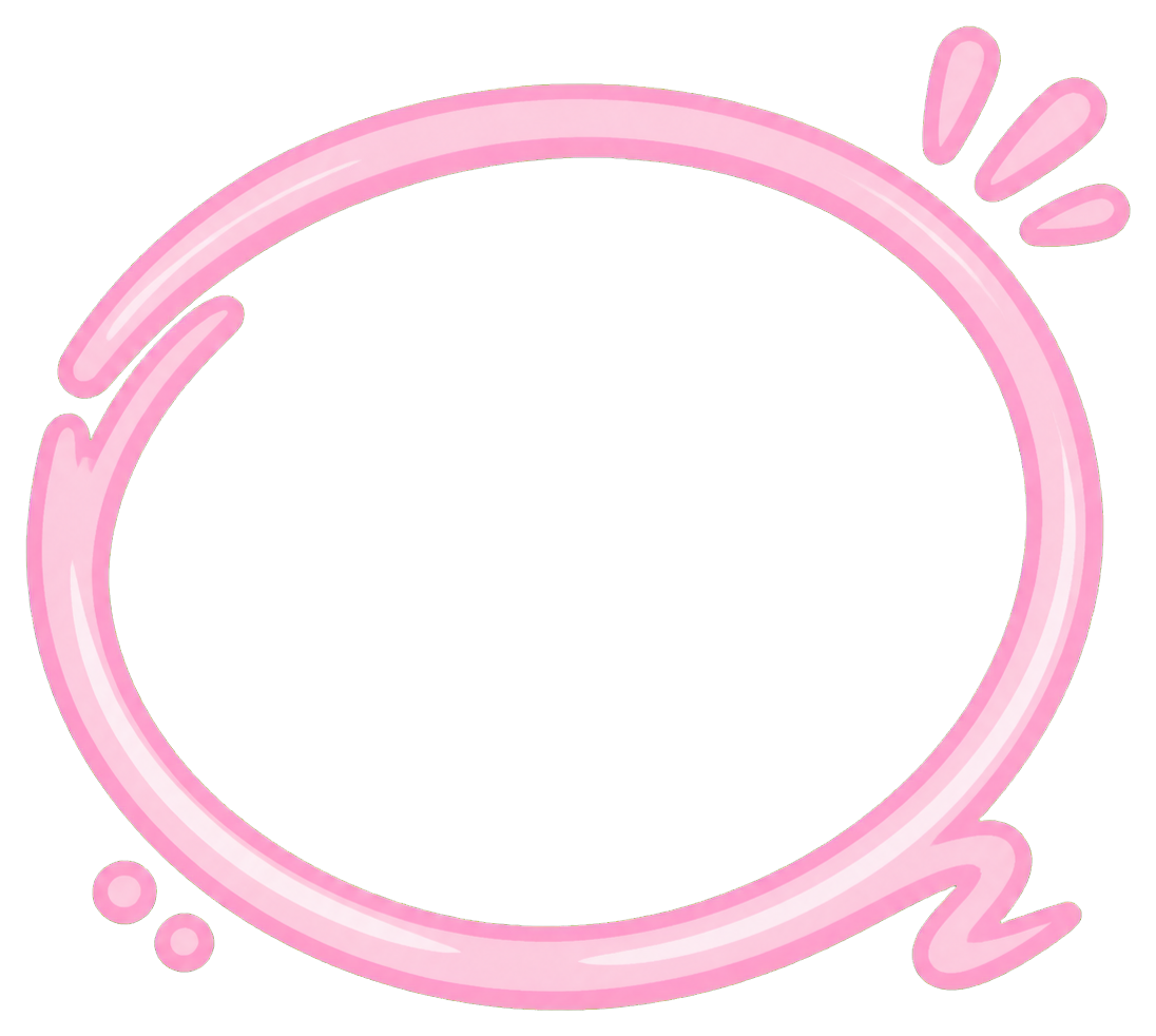 Preview for Pink Doodle Circle Highlight Sticker