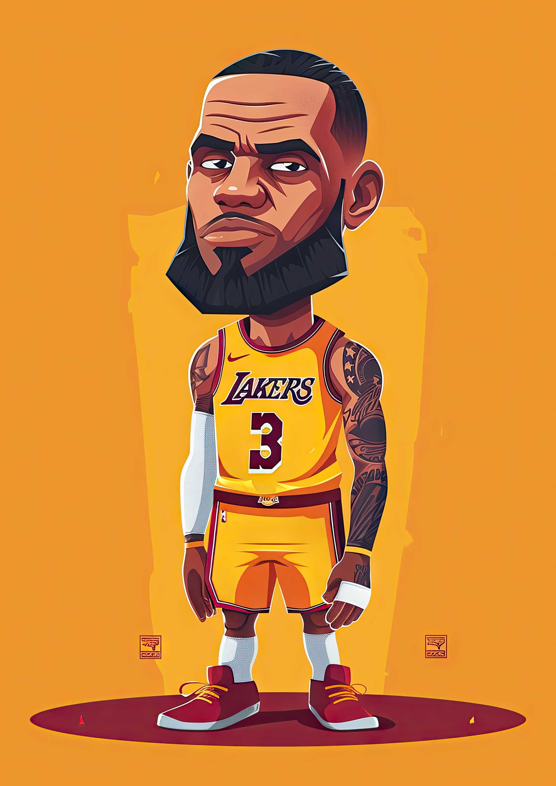 Preview for Lebron-james-cartoon-illustration-celebrities-background-e2eca
