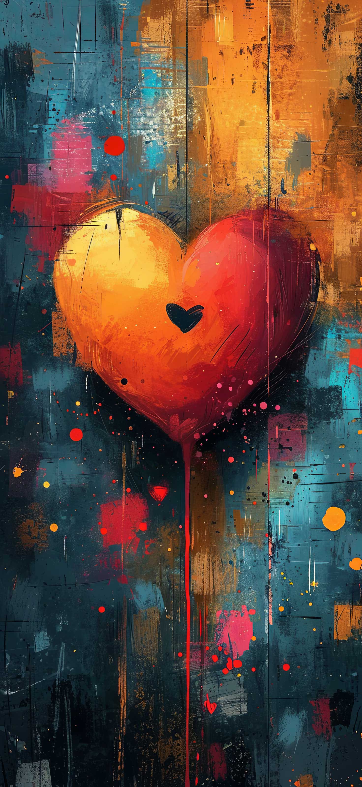 Preview for Vibrant-heart-art-heart-phone-background-a2b21