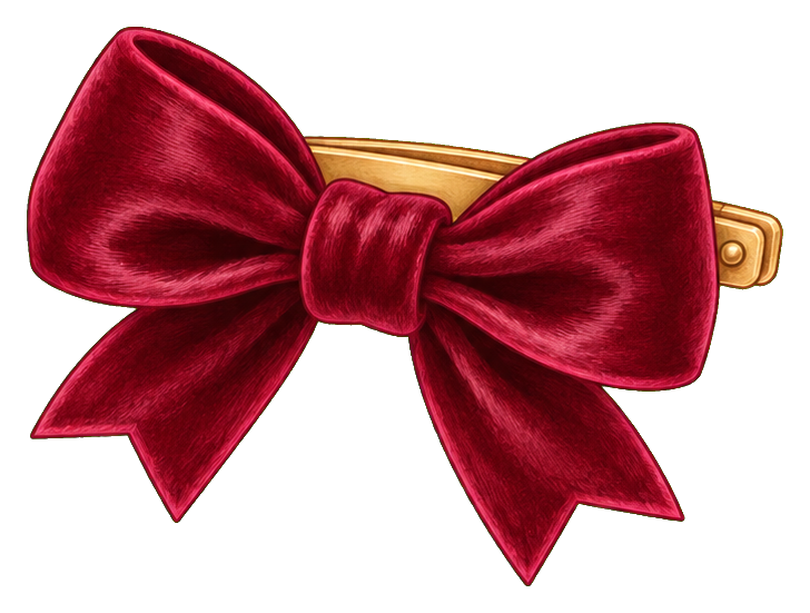 Preview for Coquette Velvet Hair Bow Clip