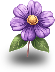 Preview for Purple-flower-illustration-flora-sticker-ec374