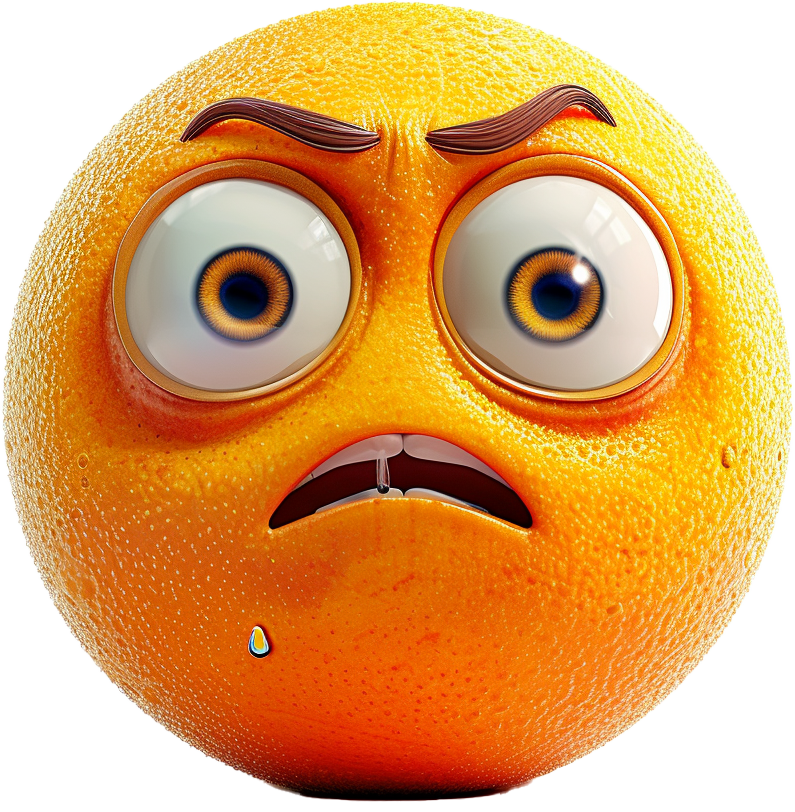 Preview for Sad-orange-emoji-3d-emoji-sticker-5ce77