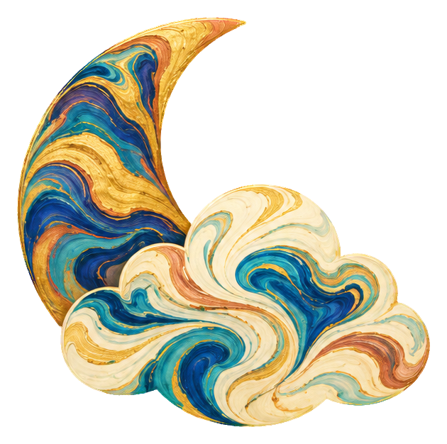 Preview for Marbled Celestial Shapes Cloud Moon