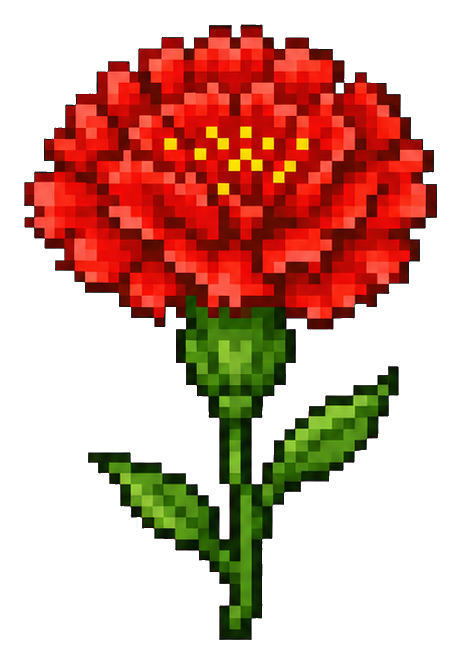 Preview for Pixel Art Red Carnation Sticker