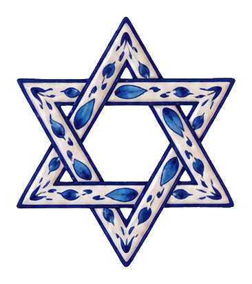 Preview for Blue White Ceramic Star Of David Sticker
