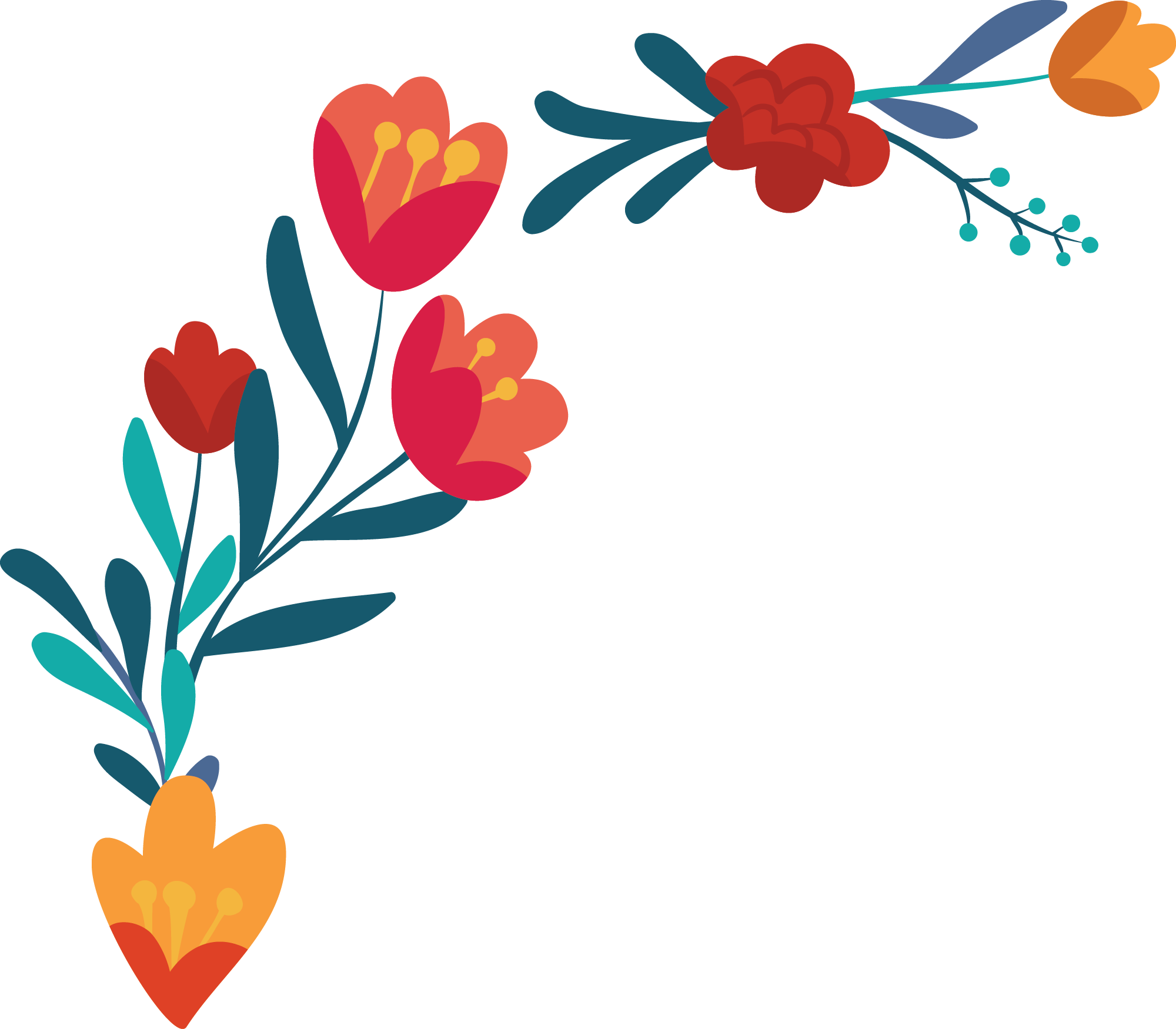 Preview for Floral-design-template-flowers-sticker-f0716