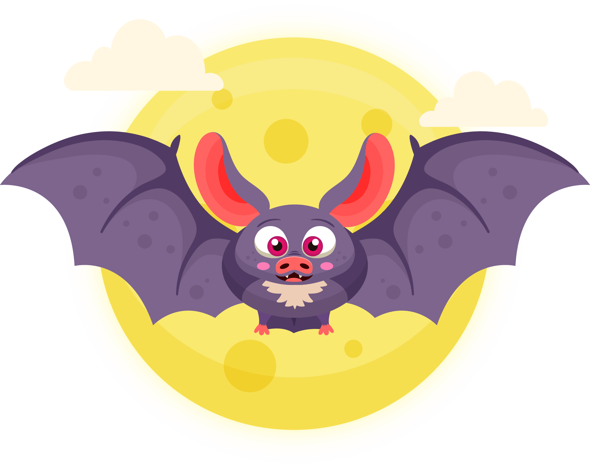 Preview for Cartoon-bat-moon-illustration-bats-sticker-e011e