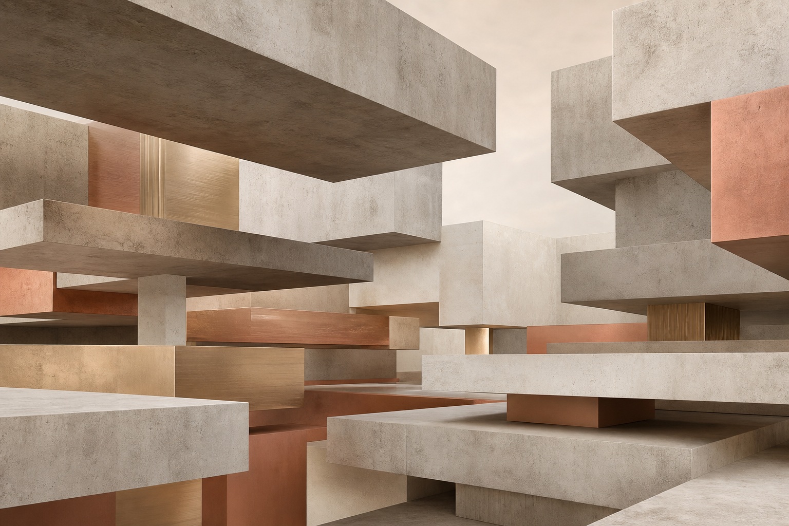 Preview for Warm Concrete Cantilevered Block Field Background