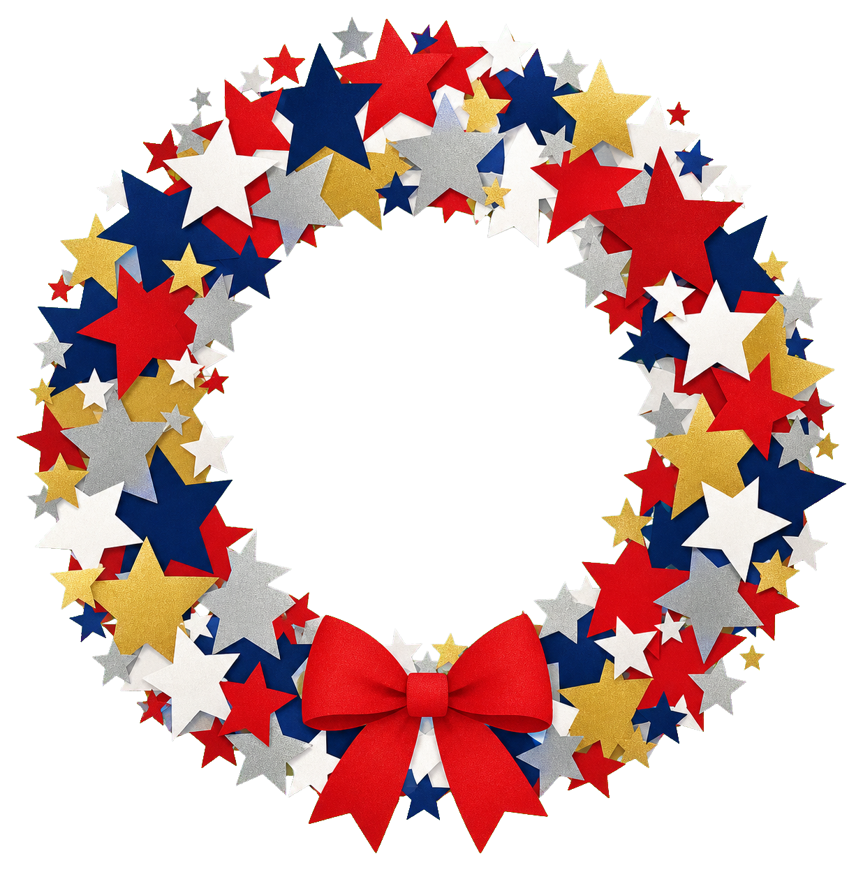 Preview for Star Wreath Patriotic Sticker