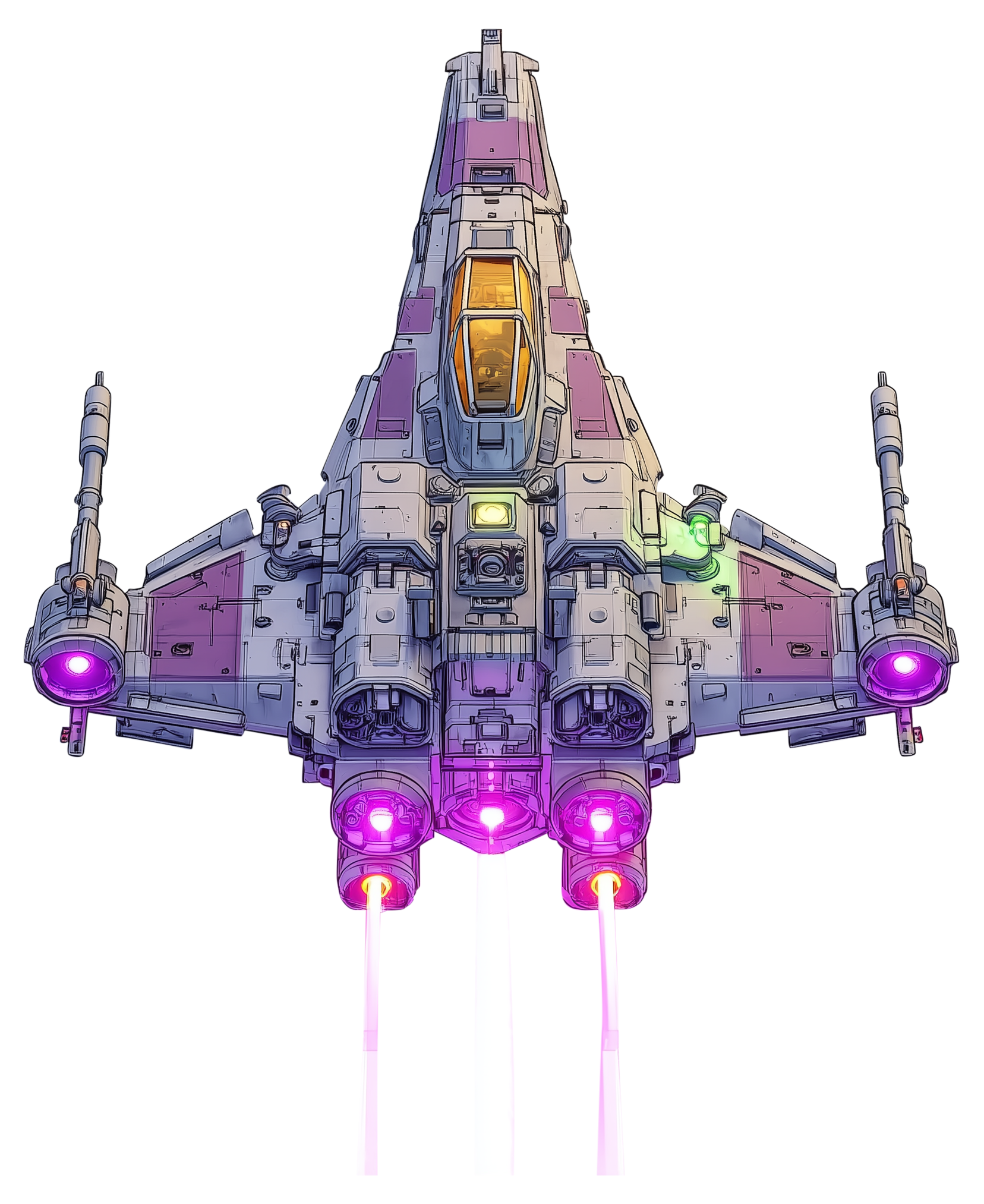 Preview for Futuristic-starfighter-design-spaceship-sticker-1e67a